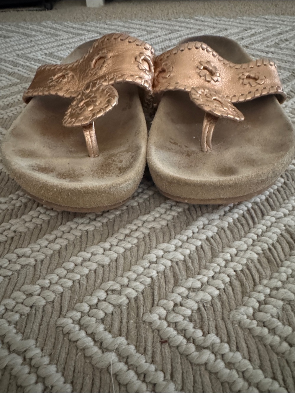 JACK ROGERS COMFORT SANDAL IN ROSE GOLD SIZE 8 - Picture 5 of 6